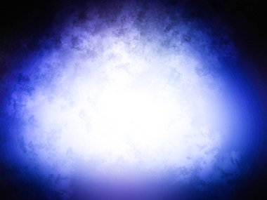Karanlık bir arka planda parlayan mavi bir ışık.