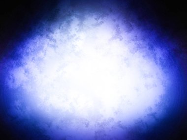 Karanlık bir arka planda parlayan mavi ve beyaz bir ışık.