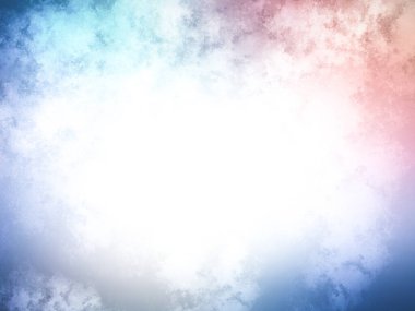 Bulutları ve uçakları olan renkli bir gökyüzü.