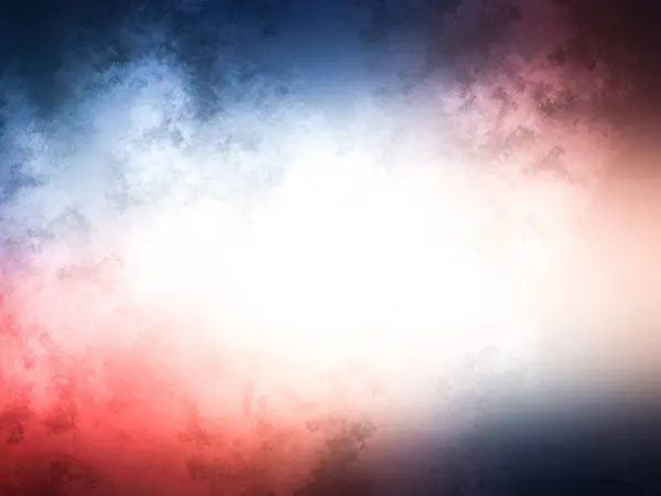 a red, white and blue background with a blurry light