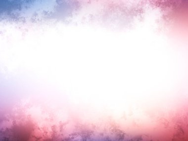 Beyaz ve kırmızı gökyüzü ile pembe ve mavi bir arkaplan