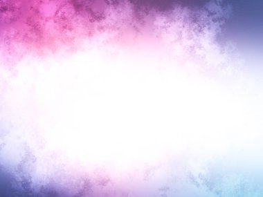 Beyaz arkaplanı olan pembe ve mavi bir bulut.