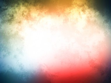 Kırmızı ve mavi arka plan, beyaz ve sarı ışık.