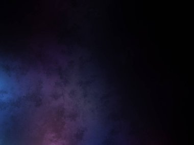 Işıklı karanlık bir oda ve mavi ve pembe bir ışık.