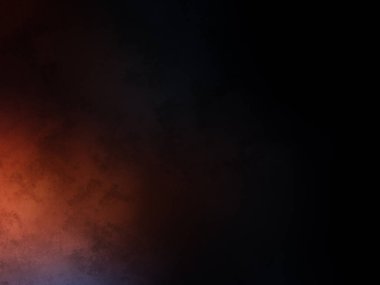 Karanlık bir odada parlayan kırmızı ve mavi bir ışık.