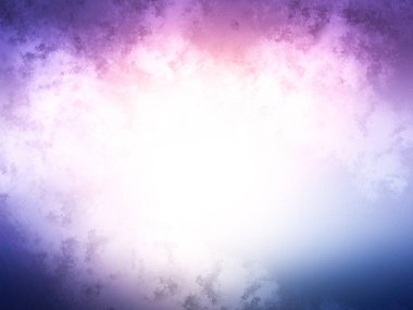 Beyaz ve siyah kedili mor ve mavi bir arkaplan.