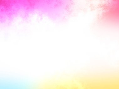 Bulutlu ve gökkuşaklı renkli bir gökyüzü.