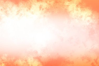 Bulutlu bir gökyüzünde uçan, sarı ve kırmızı bir arka planı olan bir uçak.