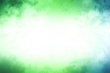 Beyaz kenarlı yeşil ve mavi bir arkaplan