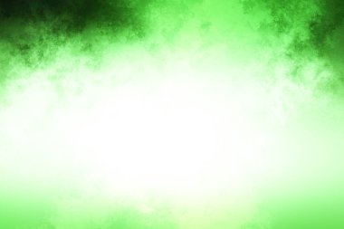 Beyaz ışığı olan yeşil sisli bir arkaplan