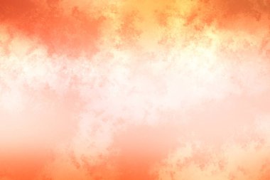 Kırmızı ve turuncu arka plan ve gökyüzünde uçan bir uçak.