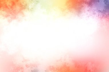 Beyaz gökyüzü ve gökkuşağı ile renkli bir arkaplan