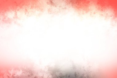 Kırmızı beyaz arka plan, beyaz ve siyah köpek.