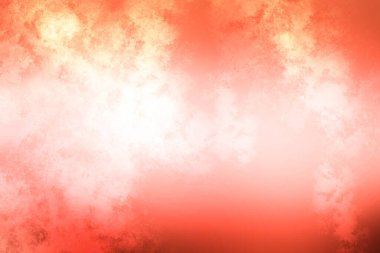 Kırmızı ve turuncu arka plan, siyah ve beyaz köpek.