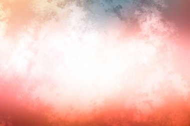 Bulutları ve uçakları olan renkli bir gökyüzü.