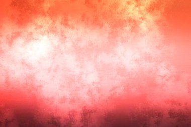 Kırmızı ve turuncu arka plan, siyah ve beyaz köpek.