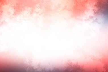 Beyaz bulutlu kırmızı ve mavi bir gökyüzü