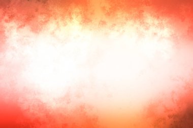 Kırmızı ve turuncu arka plan, beyaz ve siyah kenarı var.