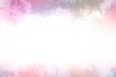 Beyaz gökyüzü ve bulutlarla dolu renkli bir arkaplan.