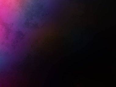 Siyah arka planı ve pembe ve mavi arkaplanı olan renkli bir arkaplan.