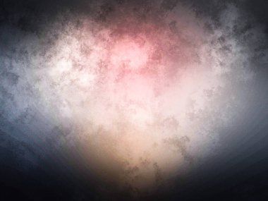 Beyaz bulutlu kırmızı ve mavi bir gökyüzü