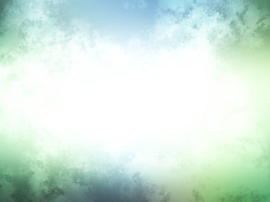 Beyaz ve siyah köpekli yeşil ve mavi bir arka plan.