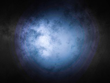 Siyah arkaplanı olan mavi bir daire.