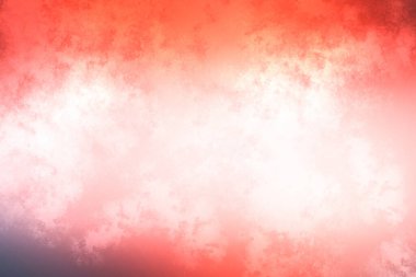 Beyaz bulutlu kırmızı ve mavi bir gökyüzü