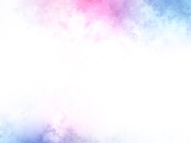 metin için beyaz alanı olan pembe ve mavi suluboya arkaplan