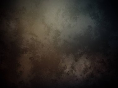 Üzerinde saat olan karanlık ve kirli bir duvar.