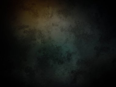 Koyu bir arka plan, yeşil ve sarı renkli.