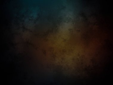 koyu bir arka plan, mavi ve turuncu renkli.