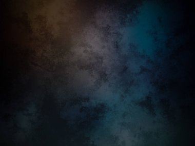 Siyah beyaz saati olan koyu mavi ve yeşil bir arka plan.