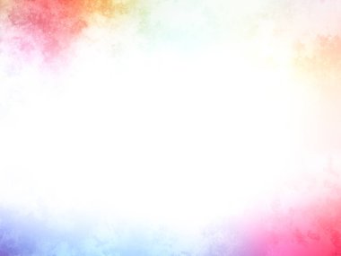 Beyaz gökyüzü ve bulutlarla dolu renkli bir arkaplan.