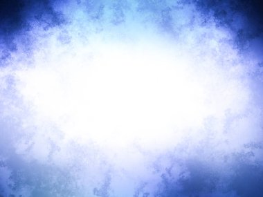 Ortasında beyaz bir daire olan mavi bir gökyüzü.