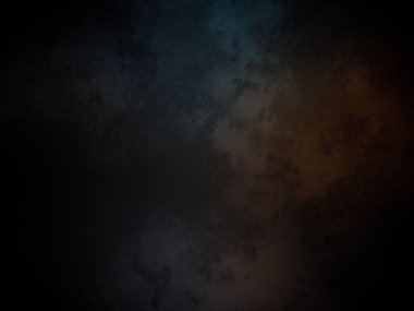 koyu bir arka plan, mavi ve turuncu renkli.