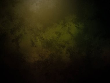 Koyu yeşil ve siyah arkaplan ve saat.