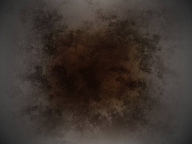 Siyah merkezli kahverengi bir madde.