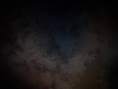 Karanlık bir arka plan, mavi bir gökyüzü ve birkaç bulut.