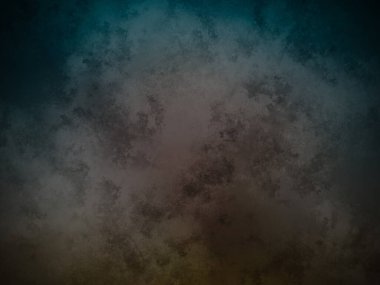 Koyu mavi ve kahverengi bir arka plan, beyaz ve siyah kenarlı.