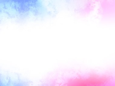 Pembe ve mavi bir bulut ile dolu beyaz bir arkaplan