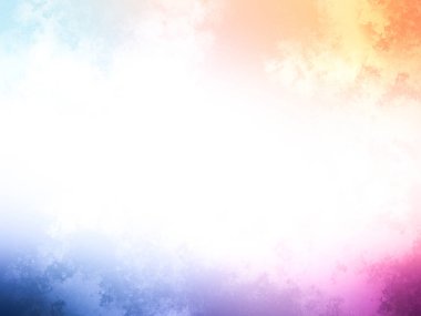 Bulutları ve uçakları olan renkli bir gökyüzü.