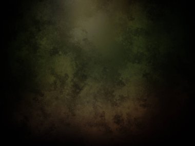 Koyu yeşil arkaplan ve yukarıdan gelen bir ışık.