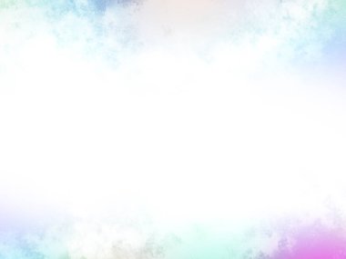 Beyaz gökyüzü ve bulutlarla dolu renkli bir arkaplan.