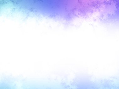 Bulutları ve beyaz arkaplanı olan renkli bir gökyüzü.