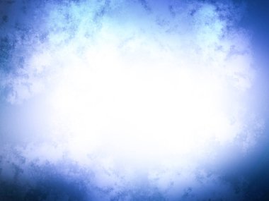 Ortasında beyaz bir daire olan mavi bir gökyüzü.