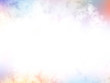 Bulutları ve beyaz arkaplanı olan renkli bir gökyüzü.