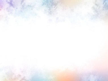 Beyaz gökyüzü ve bulutlarla dolu renkli bir arkaplan.