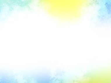 Güneş ve bulutlarla dolu renkli bir arkaplan.