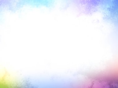 Beyaz gökyüzü ve gökkuşağı ile renkli bir arkaplan